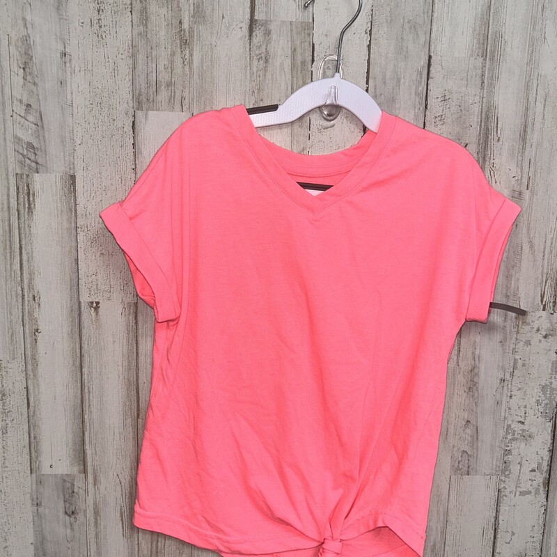 7/8 Neon Pink Knot Top