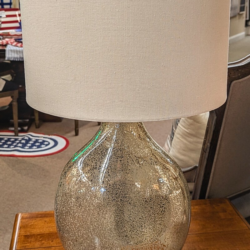 Mercury Glass Lamp
Silver Gold Glass with Acrylic Base
Size: 16x29H