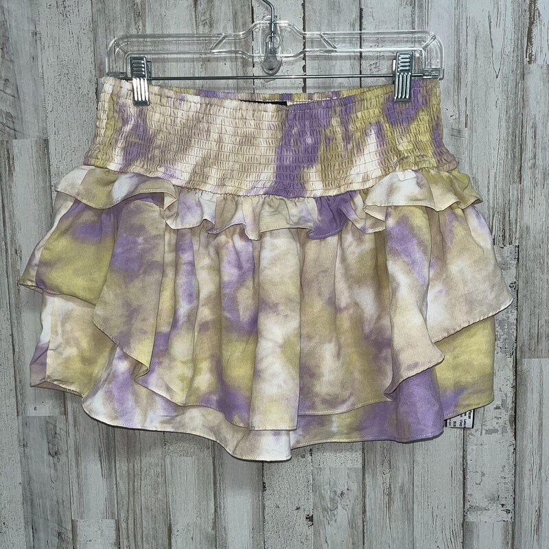 M Purple Dye Ruffle Skirt, Purple, Size: Ladies M