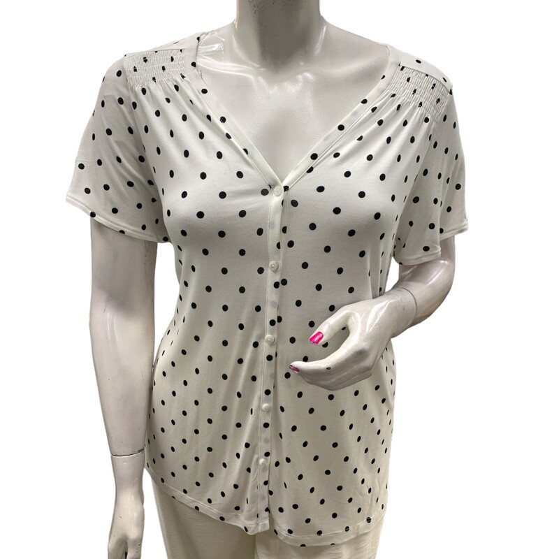 Old Navy Polka Dots, White/bl, Size: XL