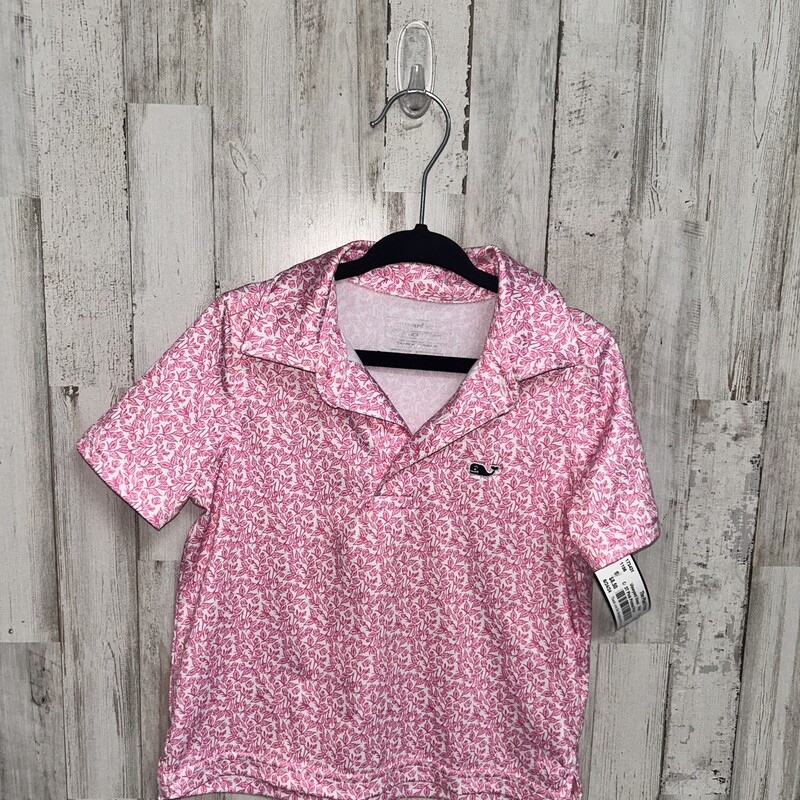 3T Pink Printed Polo