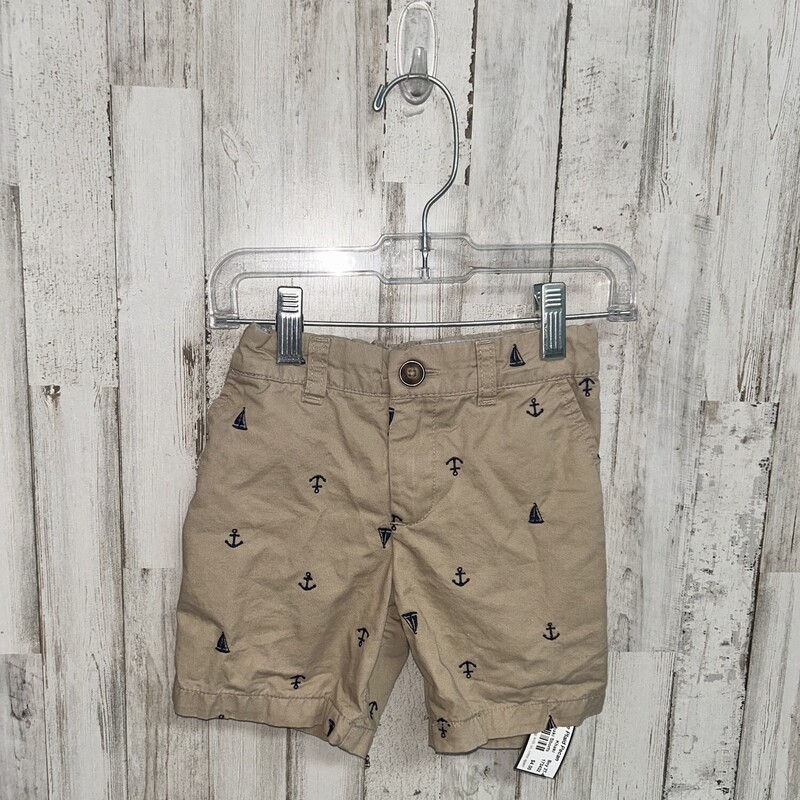 3T Anchor Khaki Shorts, Khaki, Size: Boy 2T-4T