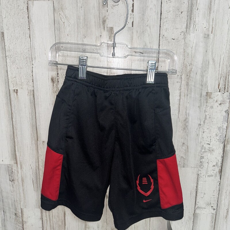 5 Red Logo Football Short, Red, Size: Boy 5-8