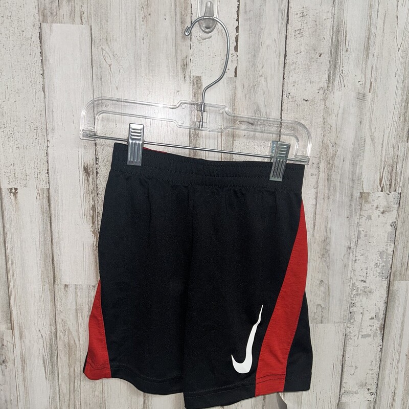 5 Black/Red Logo Shorts