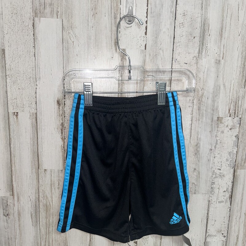 5 Black/Blue Logo Shorts, Black, Size: Boy 5-8
