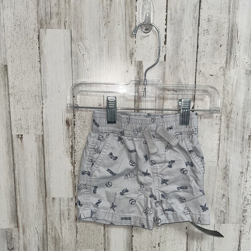 12M Grey Printed Shorts