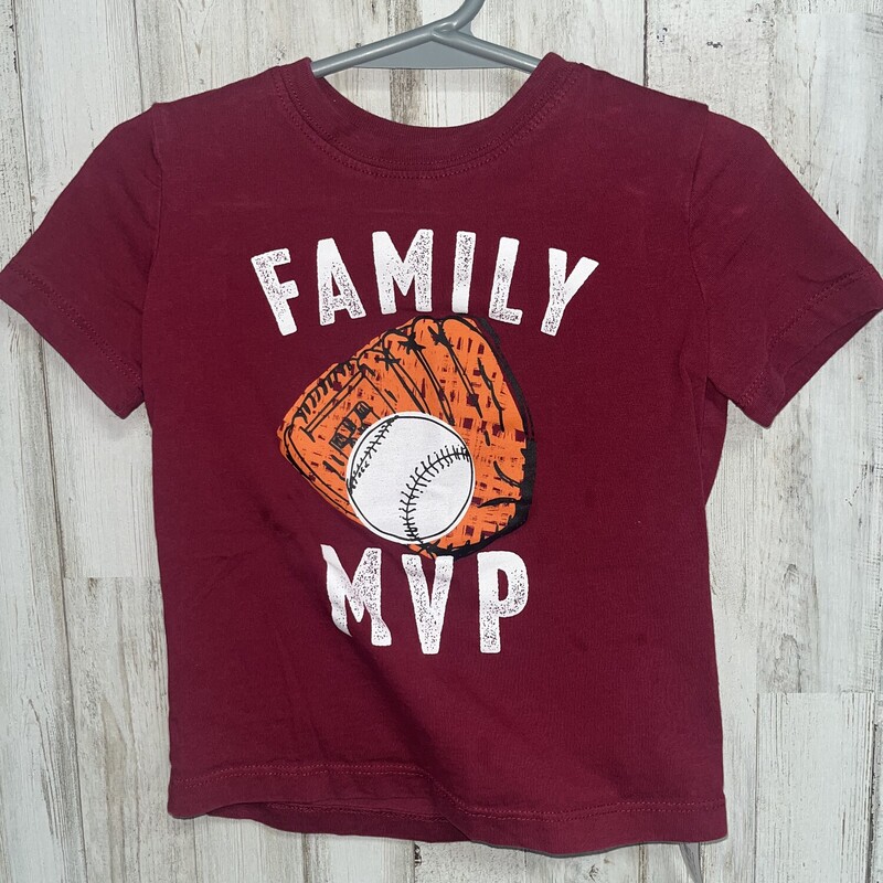 24M Family MVP Tee, Red, Size: Boy 12-24m