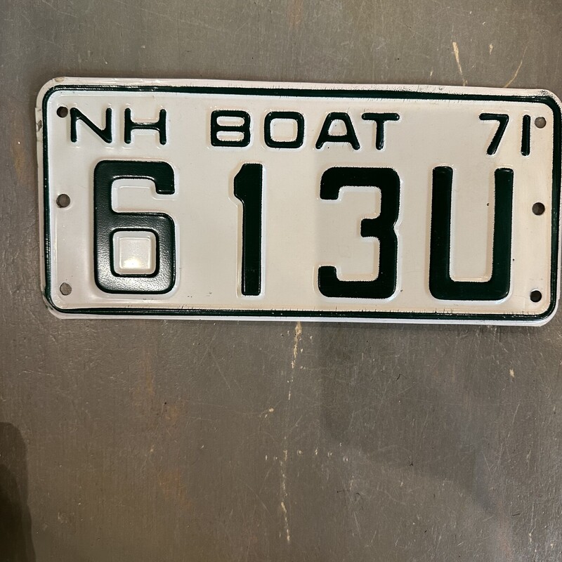 1971 NH Boat Lic. Plate
10 x 4.5