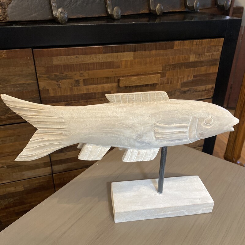 Wood Fish On Stand