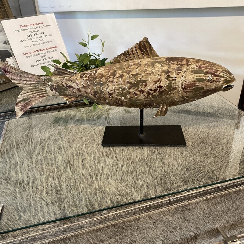 Metal Trout On Stand