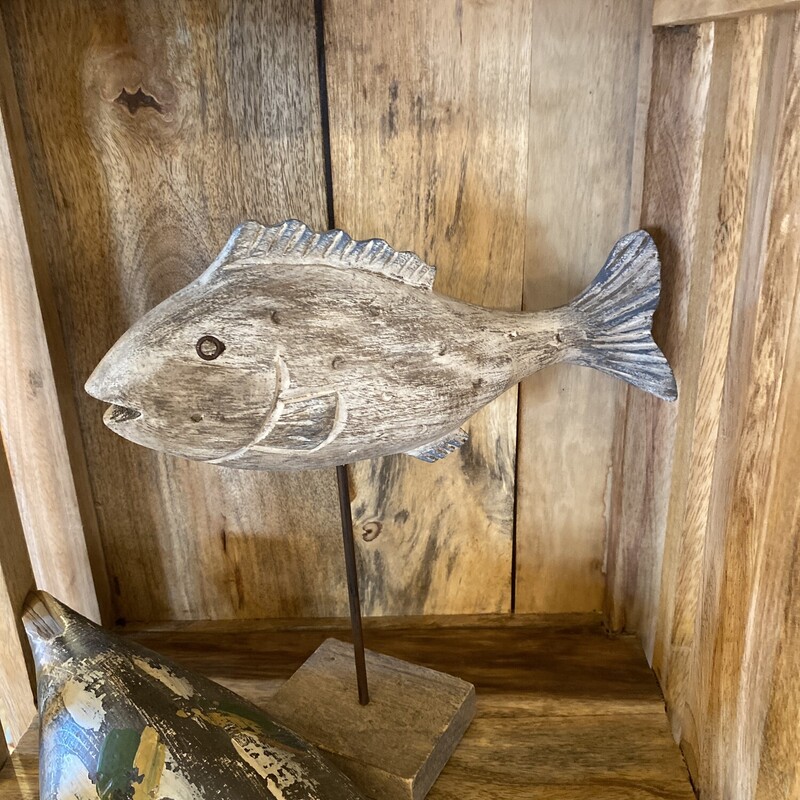 Wood Fish On Stand