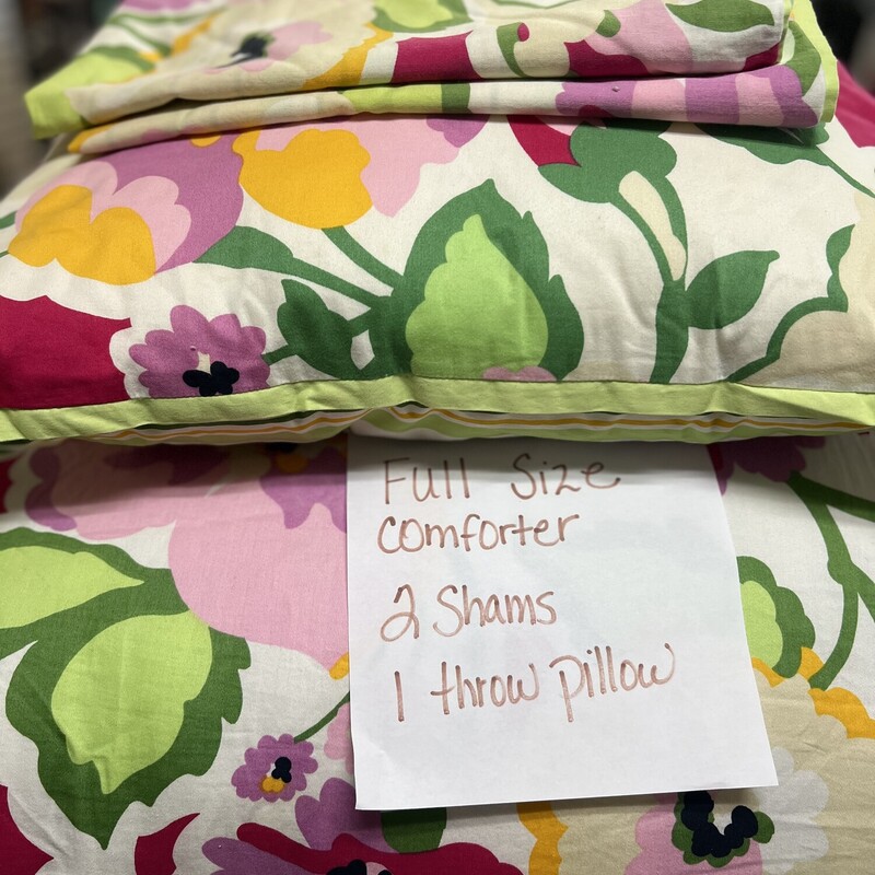 Flower Comforterw/pillow, Size: Full