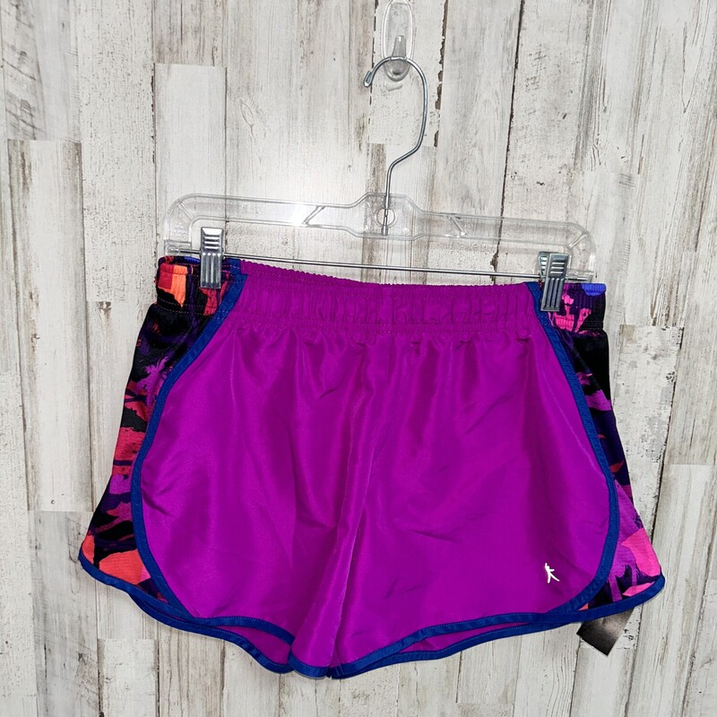M Purple Print Shorts, Purple, Size: Ladies M