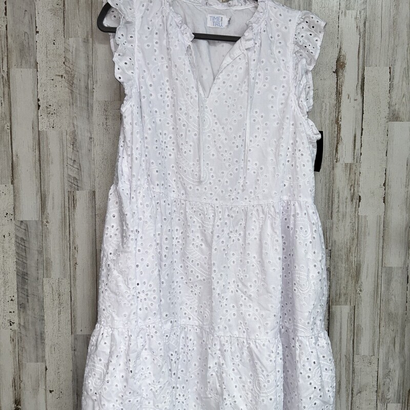 XL White Eyelit Dress, White, Size: Ladies XL