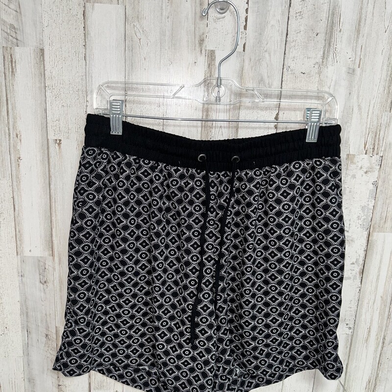 M Black Print Shorts, Black, Size: Ladies M