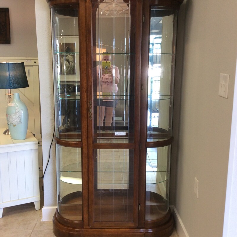 Curio Cabinet, Wood, Size: 87x41x12