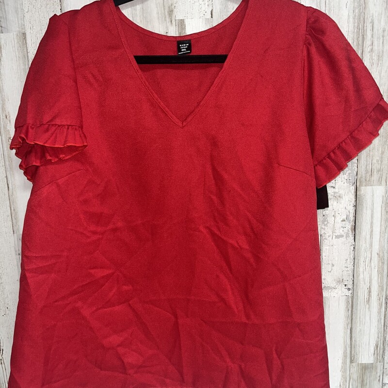 0X Red Ruffle Top, Red, Size: Ladies XL