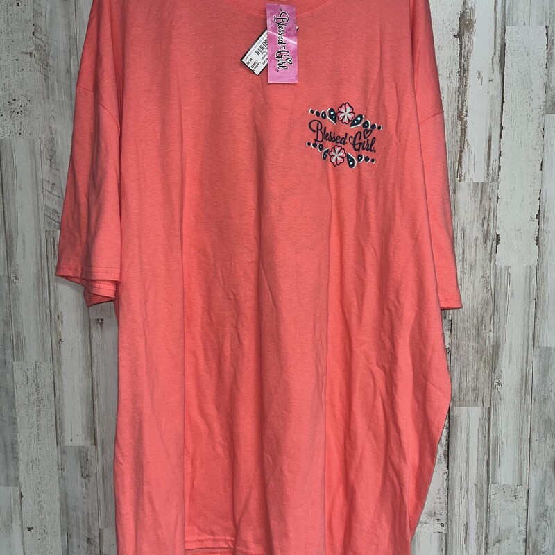 3X Coral Butterfly Tee