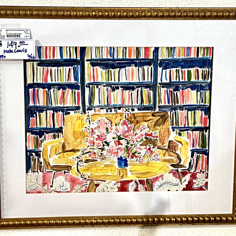 Print Kate Lewis Library,  Size: 28x24