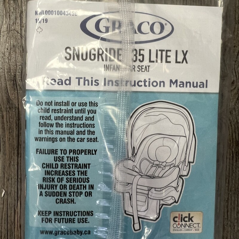 Graco Snugride 35 Lite LX, Black, Size: 4-35 Lbs

Expires: March 2029
The lightweight Graco SnugRide 35 Lite LX Infant Car Seat supports baby in comfort from 1.8-15.8 kg (4-35 lb) and up to 81.2 cm (32). The infant car seat weighs just 3.2 kg (7.2 lb), making it easy to carry baby from car to stroller. The 4-position adjustable base with level indicator ensures an accurate install. The two-piece infant head and body supports keep baby snug and comfortable as he or she grows. The SnugRide 35 Lite LX car seat installs easily using the vehicle seat belt or UAS. It features a rotating canopy to keep baby comfortable and shaded in all environments. Create a travel system for your infant, or use this car seat in multiple cars: SnugRide 35 Lite LX attaches with a one-step secure connection to Graco strollers and infant car seat bases. The car seat is Graco ProtectPlus Engineered to help protect in frontal, side, rear, and rollover crashes.

Infant car seat helps protect rear-facing infants 1.8-15.8 kg (4-35 lb) and up to 81.2 cm (32)
Lightweight infant car seat weighs only 3.2 kg (7.2 lb), making it easy to carry baby from car to stroller
4-position adjustable base helps ensure an accurate install and helps keep baby comfortable as he or she grows
Easy-to-read level indicator helps eliminate installation guesswork from the installation process, so you can feel confident it's installed correctly
Graco ProtectPlus Engineered: a combination of the most rigorous crash tests that helps protect your child in frontal, side, rear & rollover crashes; additional testing based on the New Car Assessment Program and for extreme car interior temperatures
Soft knit infant head and body supports provide a snug and cozy fit for infants as little as 4 lb and can be easily removed as baby grows
Convenient, UAS-equipped stay-in-car base for easy installation
Multi-position canopy adjusts to find just the right position to keep baby protected and comfortable in all environments
Create your own travel system with any Graco stroller through a one-step secure attachment
Click Connect technology provides a one-step, secure attachment of infant car seat to strollers and bases