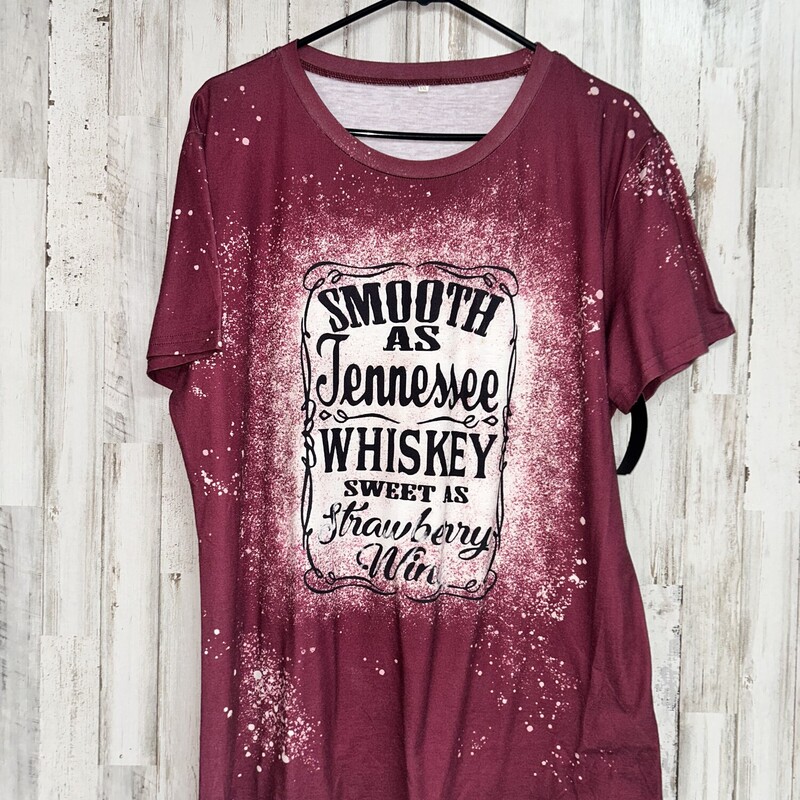 2X Red Bleach Whiskey Tee, Red, Size: Ladies 2X
