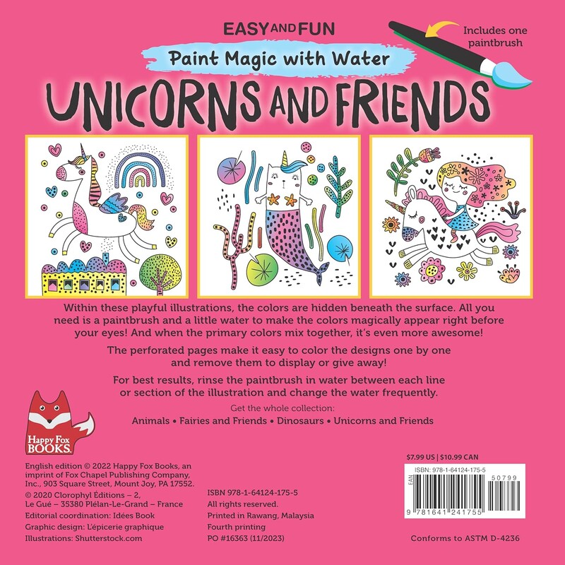 Paint With Water Unicorn, 4+, Size: Paint