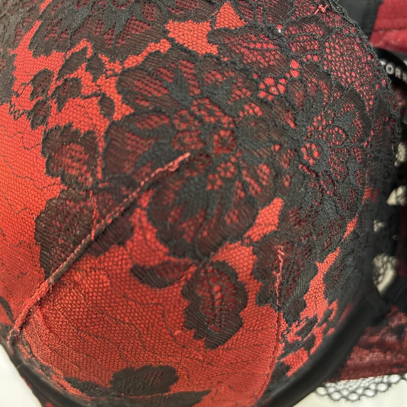 Torrid Bra, Red/blk, Size: 40DD