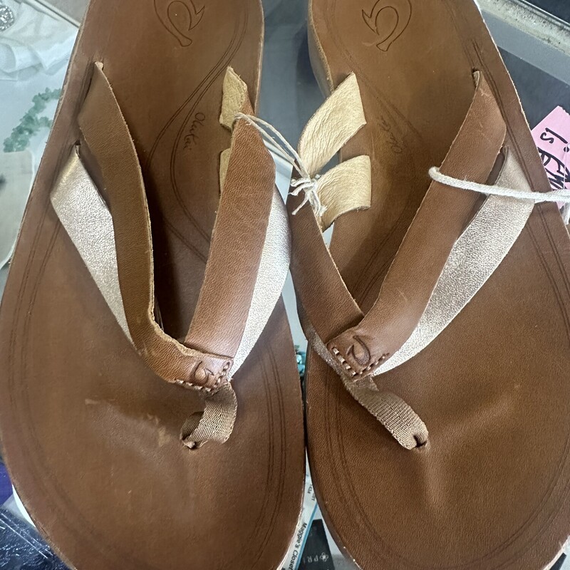 OluKai WomenSandals NWT, Brown, Size: 8<br />
Olukai Leather Flip Flops<br />
New with Tags Original Price $85<br />
All Sales Are Final<br />
No Returns<br />
<br />
Pick Up In Store Wirhin 7 Days of Purchase<br />
or<br />
Have It Shipped<br />
<br />
Thank You For Shopping with Us:-)