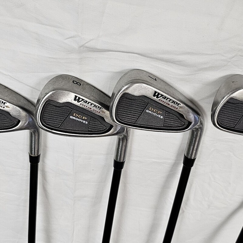 Warrior DCP Grooves Iron Set, 5-PW, Mens Right Hand, True Launch Low Torque Hi-Modulus Graphite Shafts, pre-owned