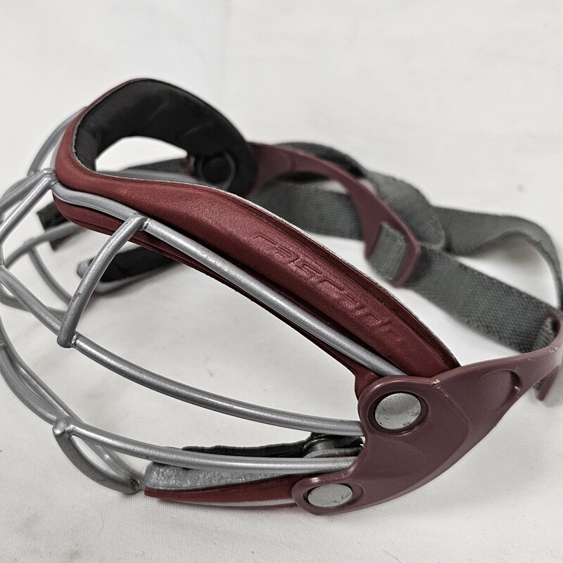 Cascade Iris Pro Adult Lacrosse Goggles, Maroon, adjustable strap.  Can be used with some glasses. pre-owned