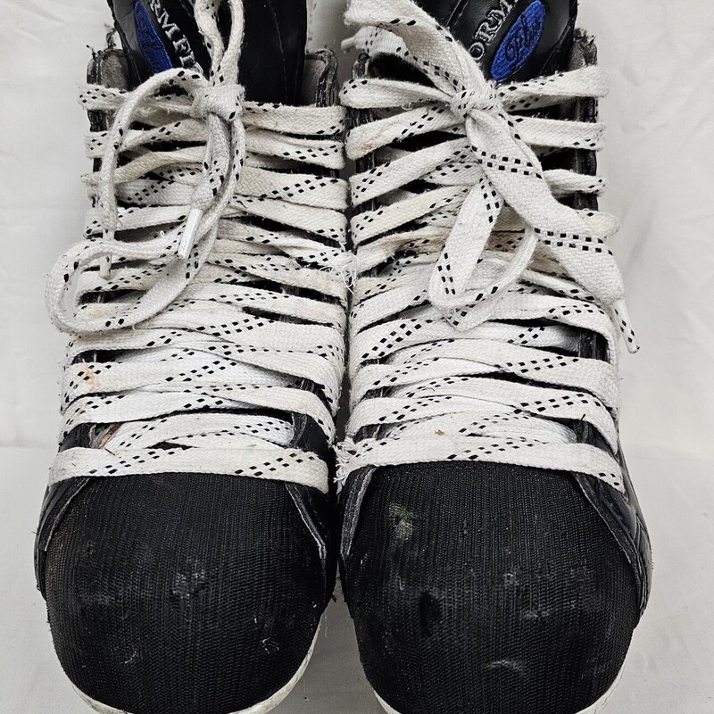 Bauer Supreme Classic Silver Senior Hockey Skates, Skate Size: 9.5, Shoe Size: 11, pre-owned