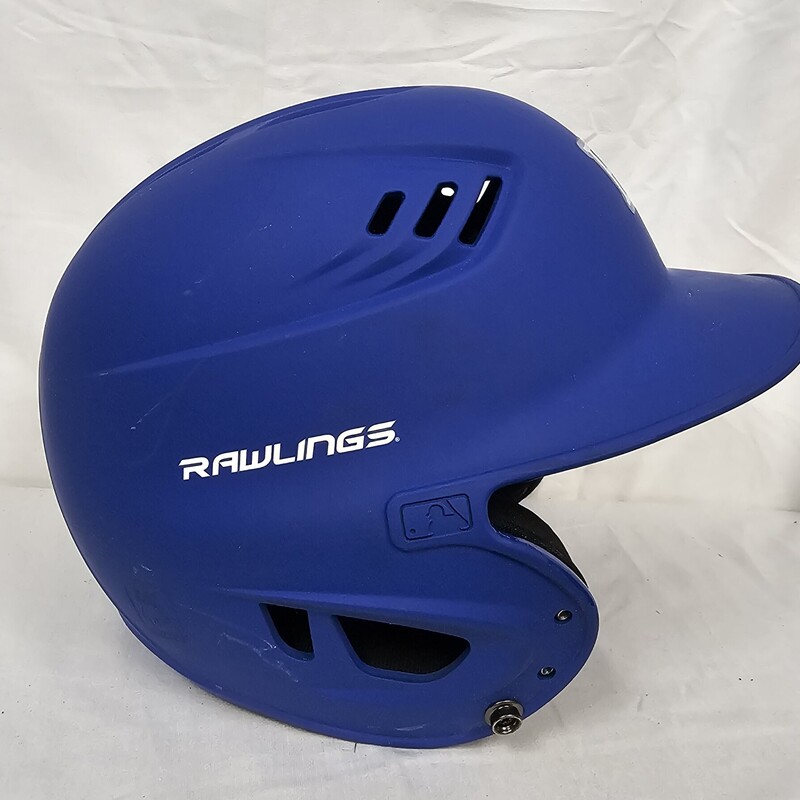 Rawlings R16 Series Matte Royal Batting Helmet, Size: 6-7/8 - 7-5/8, pre-owned