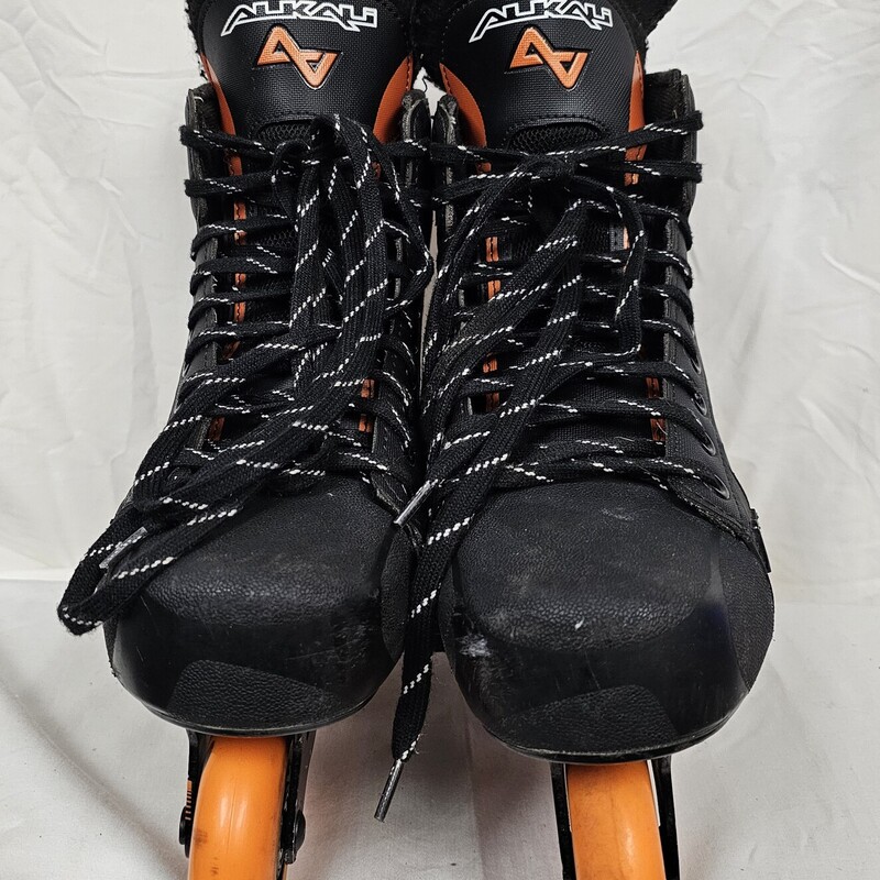 Alkali CA3 Roller Hockey Skates, Senior Size: 11, with Labeda Asphalt 80mm 85A wheels, Pre-owned