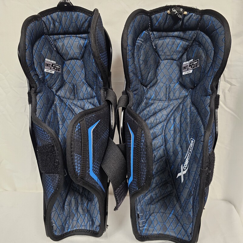 Bauer X Intermediate Hockey Shin Guards, Size: 13in., pre-owned