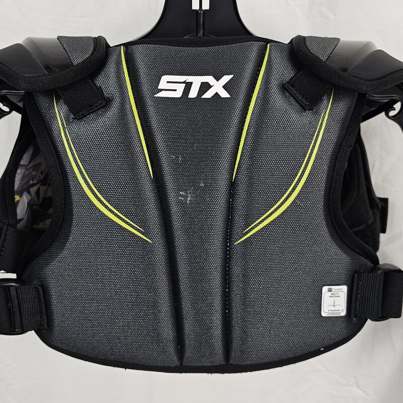 STX Stallion 200+ Lacrosse Shoulder Pads, Size: Med, NOCSAE EKG Certified, pre-owned