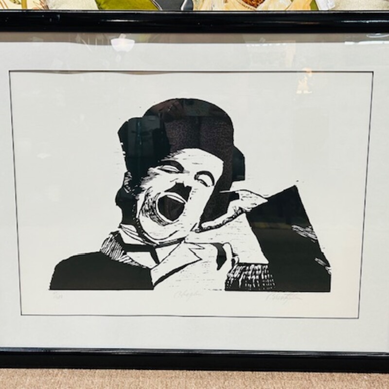 Charlie Chaplin Yawning Artwork
Black White Size: 32.5 x 25.5H