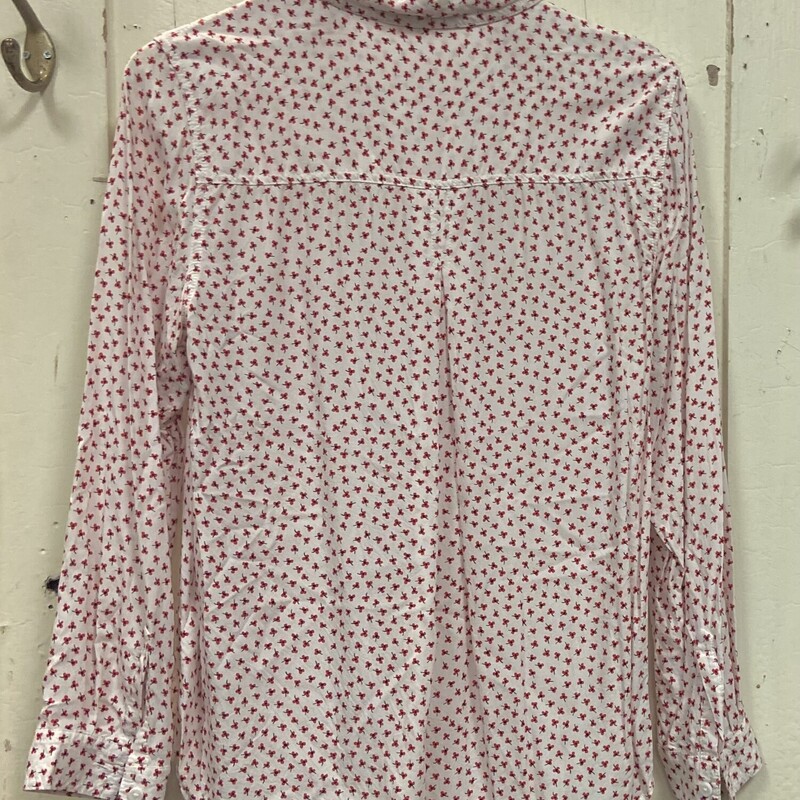Wt/rd Floral Bttn Shirt<br />
Wht/red<br />
Size: Large