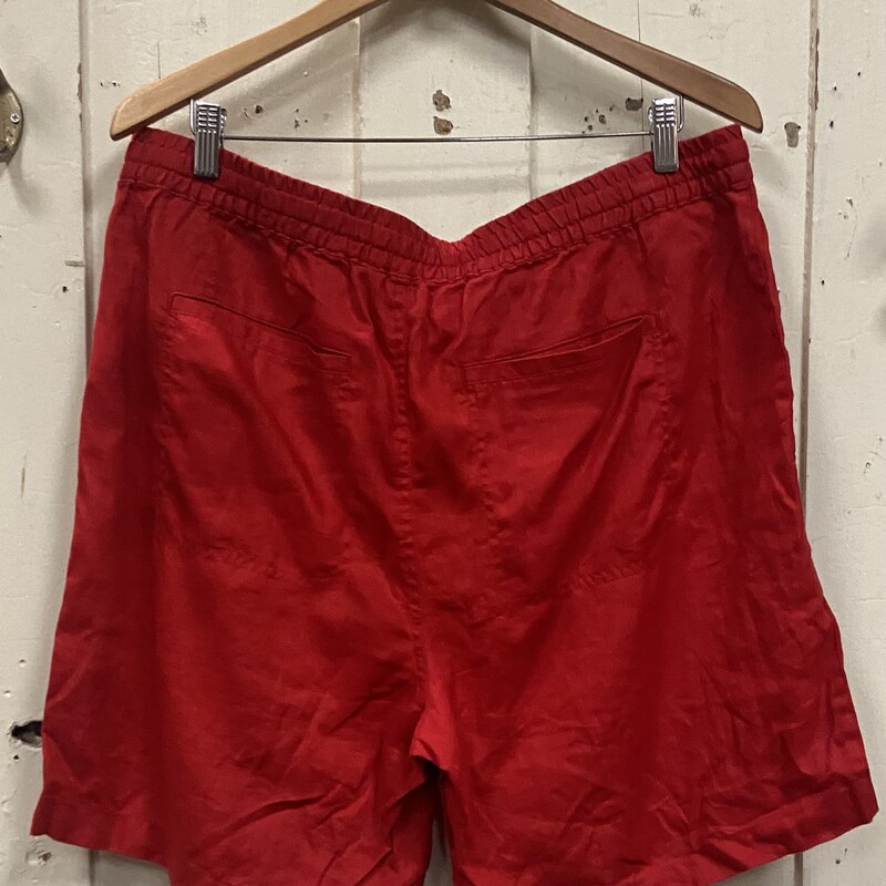 Red Linen Tie Shorts
Red
Size: 14