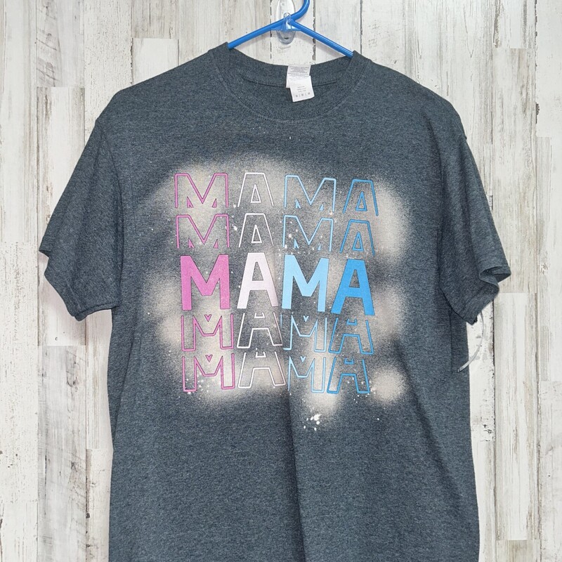 M Grey Bleach Mama Tee, Grey, Size: Ladies M