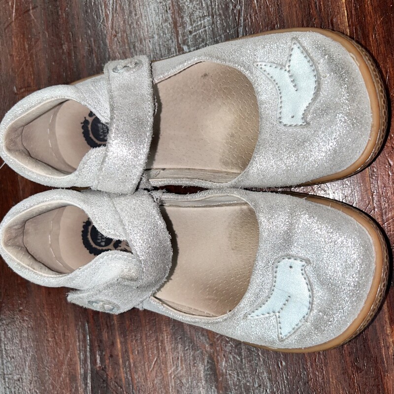 12 Grey Glitter Bird Shoe