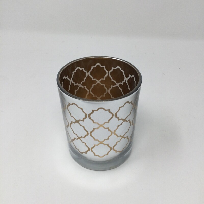 Tea Light Holder, Silver/Grey, Size: 3in