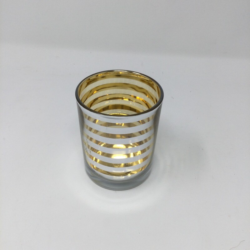 Tea Light Holder, Silver/Gold, Size: 3in