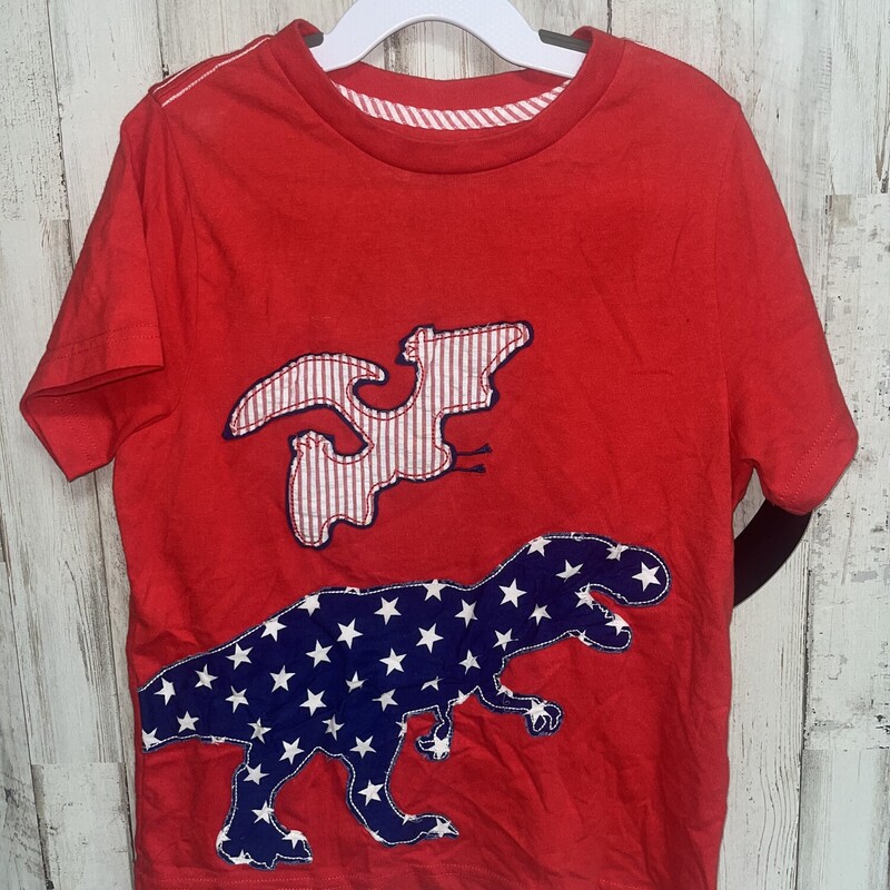 7 Red Dino Patch Tee