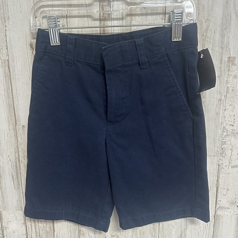 6 Navy Zip Shorts
