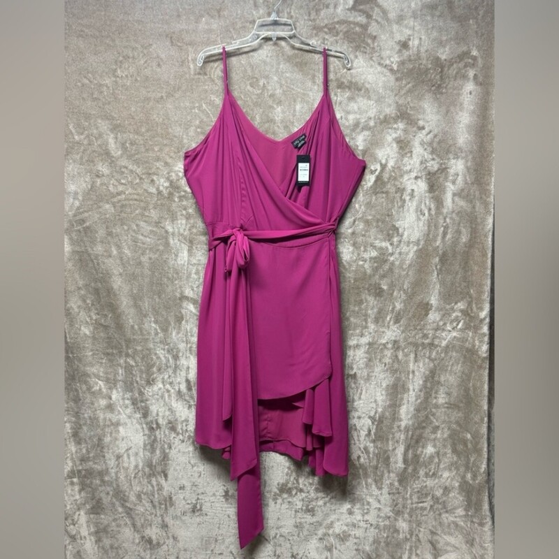 City Chic Wrap Dress NWT, Fushia, Size: 24