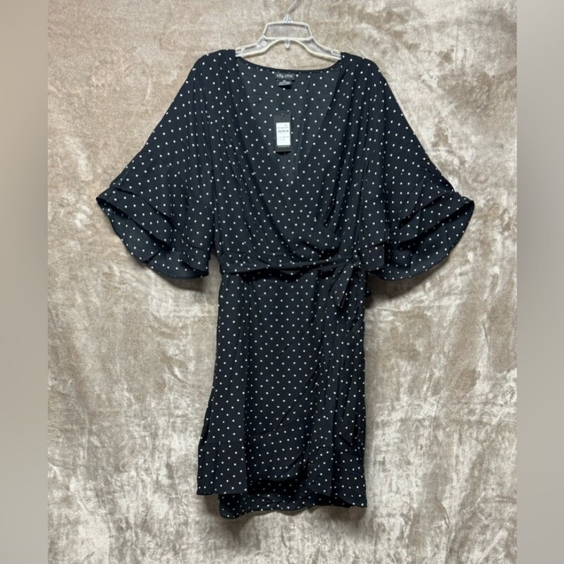 City Chic Dress NWT, Polkadot, Size: 22