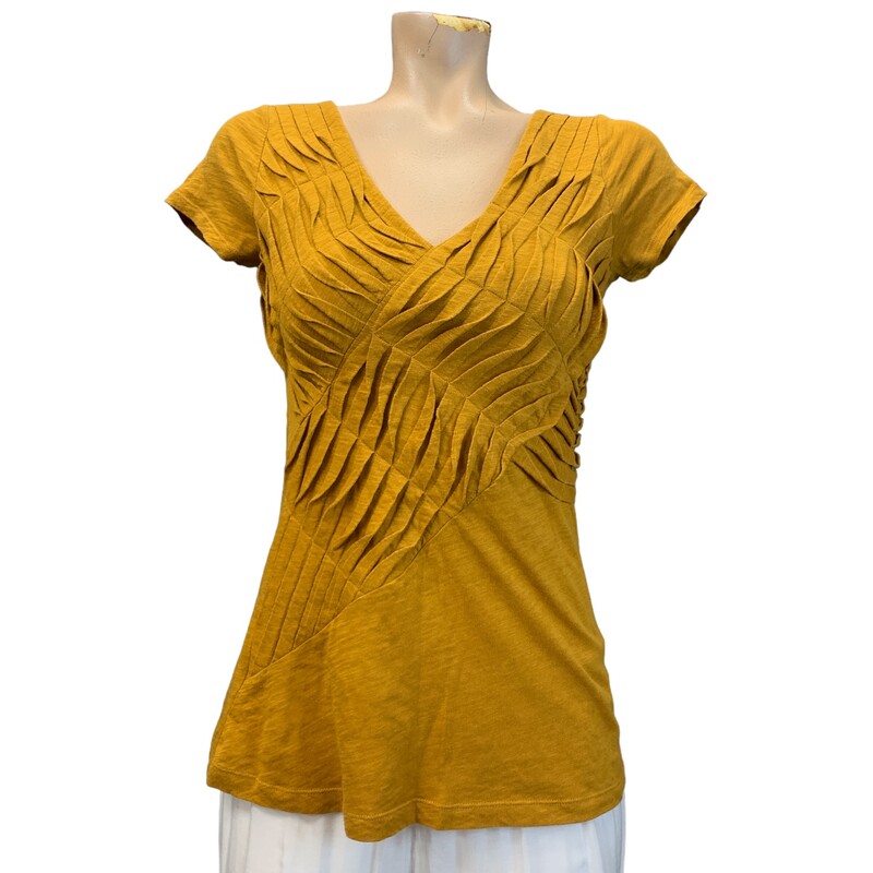 Anthropologie Deletta Top, Mustard, Size: Xs