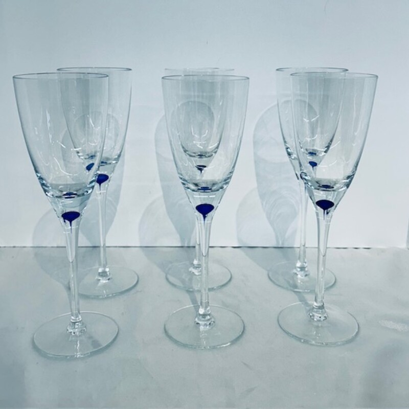 Set of 6 Diane Colony Wine Glasses
Clear Blue Size: 3 x 9H