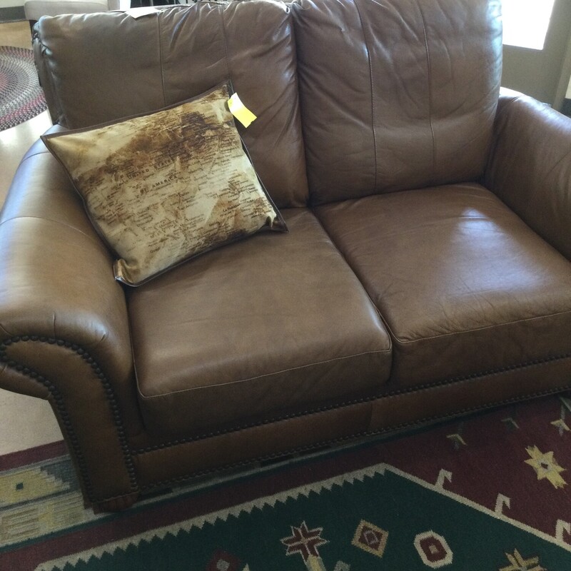 Leather Loveseat, Brown, Size: 63w x 48d x 39h  W4216

FOR IN STORE OR PHONE PURCHASE
Loacl delivery available. $50 minimum.