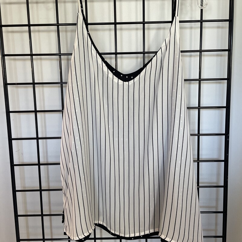 Reversable Tank, Blk/whi, Size: L